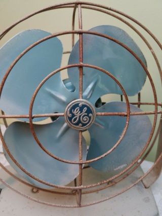 Vintage GE Fan Art Deco Wall Mount/ Table Stand Industrial Steampunk 3