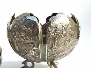 Antique Silver Bowls,  Indian/Burmese c.  1910’ish 11