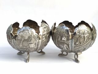 Antique Silver Bowls,  Indian/Burmese c.  1910’ish 2