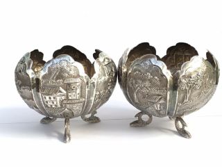 Antique Silver Bowls,  Indian/Burmese c.  1910’ish 4