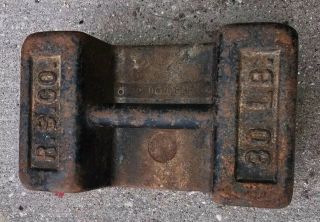 R.  S Co Richardson Scale 30 LB weight Door Stop Antique Vintage Strong Man 4