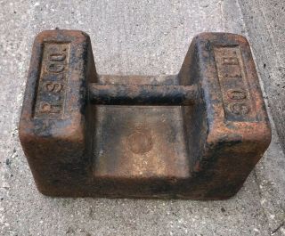 R.  S Co Richardson Scale 30 LB weight Door Stop Antique Vintage Strong Man 7
