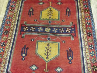 A Delightful Old Handmade Koliye Hamedan Oriental Rug (290 X 140 Cm)