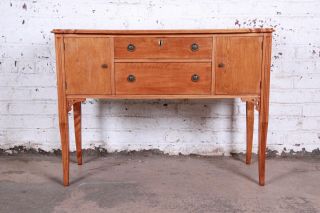 Antique Maple Sideboard Buffet By Frank & Son Of Chicago