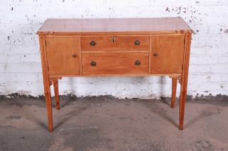 Antique Maple Sideboard Buffet by Frank & Son of Chicago 2