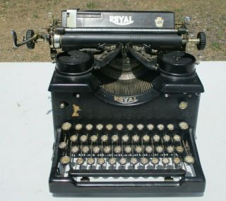 Royal No.  10 Typewriter Glass Keys Glass Sides