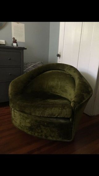 Vintage Crushed Velvet Lounge Chair