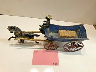 Vintage Toys Wilkins Hubley Ives Kenton,  Hubley Wagon & Driver,  Cast Iron