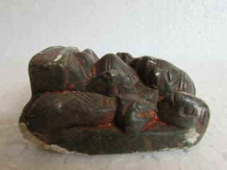 Vintage Old Hand Crafted Stone Hindu God Ganesha Statue,  Collectible 4