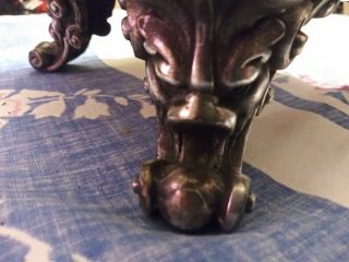 Antique B & H Bradley & Hubbard brass oil lamp,  elephant feet circa 1887 10