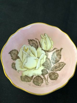 Paragon Large White Rose Pink Floral Center Double Warrant Cup & Saucer No Res. 5