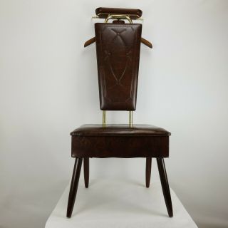 Vintage Mid Century Nova Butlers Chair Wardrobe Gentleman Valet Vinyl Japan
