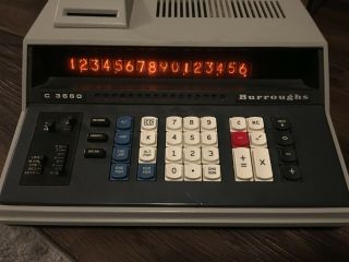 1971 Burroughs C3660 Calculator Nixie Display Japan