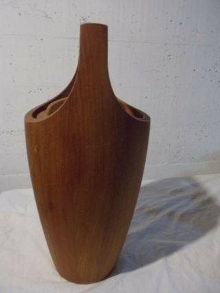 Vintage Dansk Quistgaard Staved Teak Ice Bucket Danish Modern 15.  5 