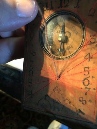 Revolutionary War 18th Century Wood Case Sundial Compass 1720 - 1780 Cond. 9
