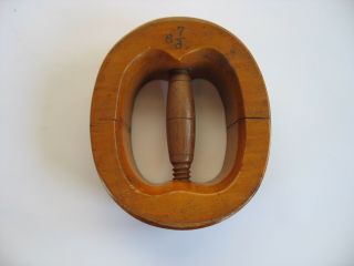 Vintage/antique Wooden Hat Stretcher/sizer - Size 6 7/8 - Wood Handle