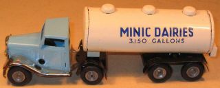 Tri - Ang Minic Clockwork No 71m Articulated Milk.  Tanker.  In Lt Blue