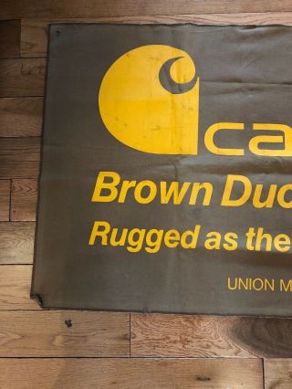 Vintage Carhartt workwear cotton duck banner made in the USA advertisement 2