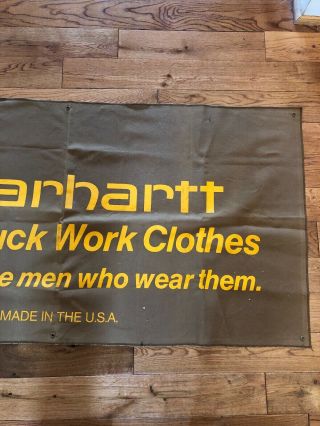 Vintage Carhartt workwear cotton duck banner made in the USA advertisement 3