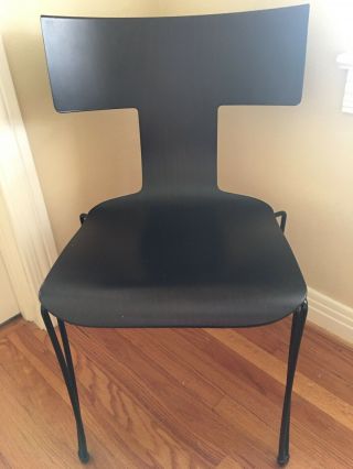 Vintage Mid Century Black Wood Anziano Chair By John Hutton