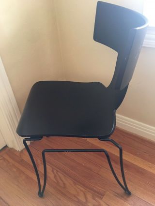 Vintage Mid Century Black Wood Anziano Chair By John Hutton 3