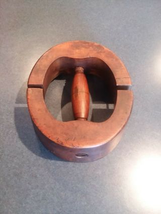 Vintage Antique Wood Hat Mold Stretcher Block Millinery Size 6 7/8