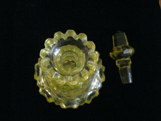 Victorian Era Art Nouveau Canary Vasoline Glass 1850 - 1880 - Perfume Bottle 4