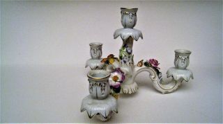 Antique German Porcelain Von Schierholz 4 Light Candelabra Cherub Angel rare 4