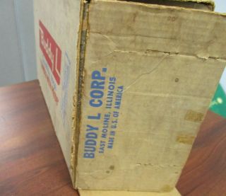 VINTAGE BUDDY L PRESSED STEEL TRUCK CAMPER,  BOAT AND BOX 2