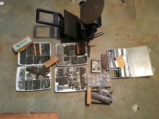 5x8 Model U Printing Press Over 50 lbs of type and (PICK UP ONLY) 5