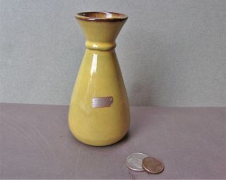 Nicodemus Arts & Crafts Style Ferro - Stone Cabinet Vase In Yellow