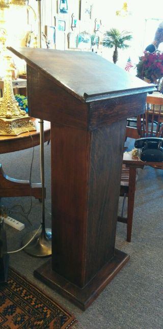 Antique Vintage Wood Church Salvage Pulpit Podium Lectern Stand