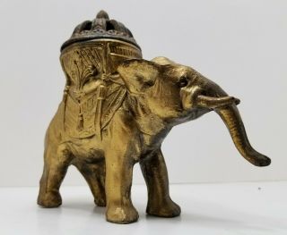 Antique French Vantines Art Deco Elephant Incense Burner Circa 1920