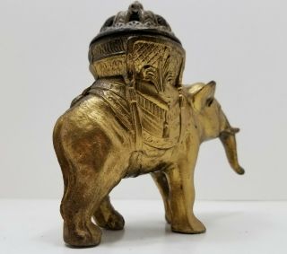 Antique French Vantines Art Deco Elephant Incense Burner Circa 1920 4