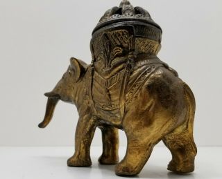 Antique French Vantines Art Deco Elephant Incense Burner Circa 1920 5