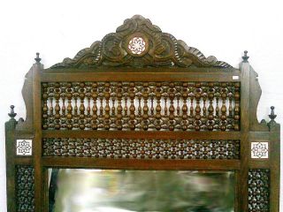 W99 Antique Style Hand - Carved Inlaid Huge/Large Mirror Frame 2