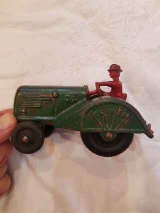 Antique Cast Iron Hubley Oliver Orchard Tractor