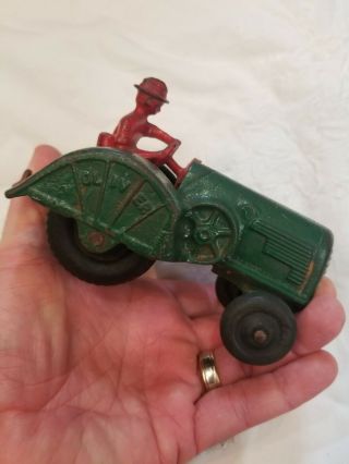 Antique Cast Iron Hubley Oliver Orchard Tractor 2