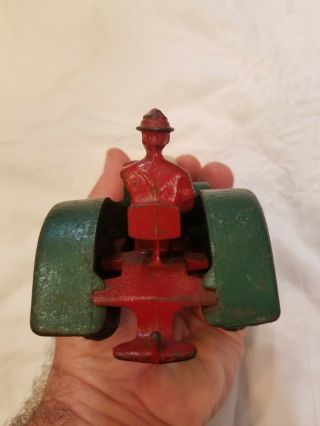 Antique Cast Iron Hubley Oliver Orchard Tractor 4