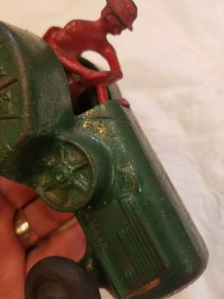 Antique Cast Iron Hubley Oliver Orchard Tractor 7