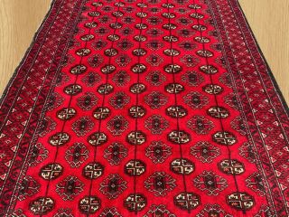 Authentic Hand Knotted Afghan Balouch Wool Area Rug 4.  10 x 3.  5 Ft (342) 4