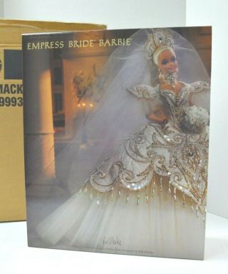 Vintage 1997 Bob Mackie Empress Bride Barbie Doll COMPLETE NEVER Displayed 2