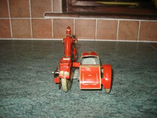 RARE TIPPCO MOTORCYCLE SIDECAR T587 MOTORRAD TIN TOY GERMANY TINPLATE no car 5