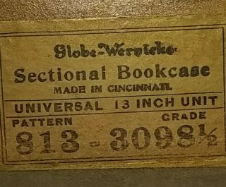 Antique Globe Wernicke 813 Stacking 5 Section Barrister Bookcase to Refinish 2