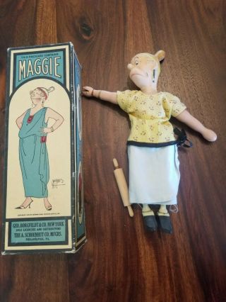 Early Schoenhut Toys Maggie Wooden Jointed Character Doll Boxed