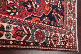 Vintage 7x10 Bakhtiari Geometric Oriental Area Rug Hand - Knotted RED Wool Carpet 12