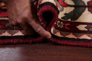 Vintage 7x10 Bakhtiari Geometric Oriental Area Rug Hand - Knotted RED Wool Carpet 8