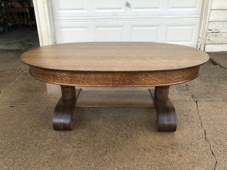 Antique Quarter Sawn Oak Library Table Coffee Table Restored