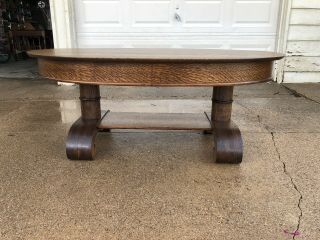 Antique Quarter Sawn Oak Library Table Coffee Table Restored 2