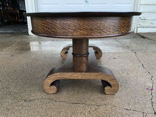 Antique Quarter Sawn Oak Library Table Coffee Table Restored 4